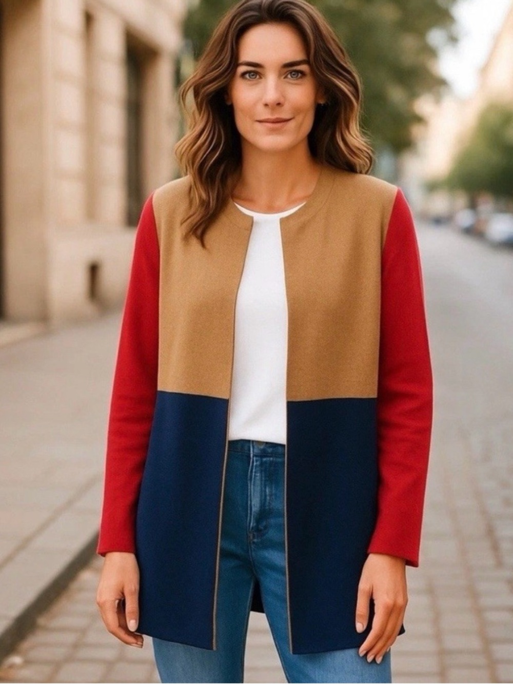 J Crew colorblock cardigan